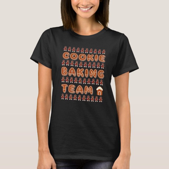 T-shirt Équipe de cuisson de biscuits Noël Famille de cuis (Devant)