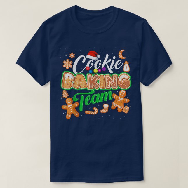 T-shirt Équipe de cuisson de biscuits Vacances Cuisine amu (Design devant)