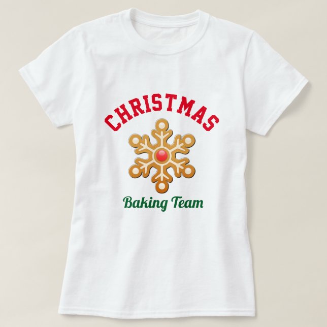 T-shirt Équipe de cuisson de Noël (Design devant)