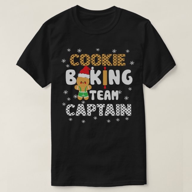 T-shirt Équipe de cuisson de Noël Cookie Baking Team Capit (Design devant)