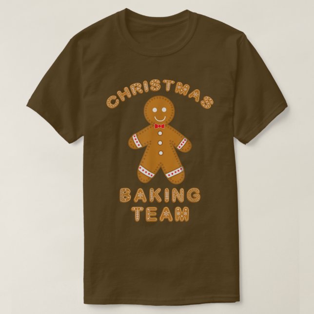 T-shirt Équipe de cuisson de Noël Cookie Ginger Pain T-shi (Design devant)