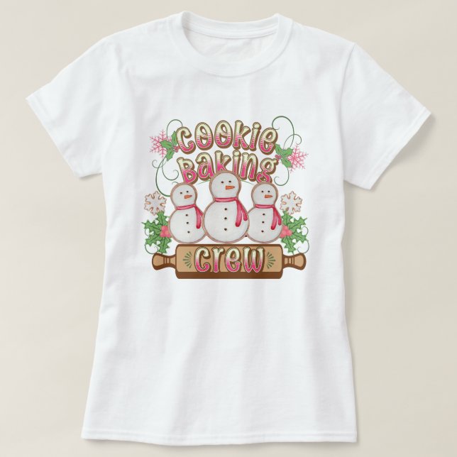 T-shirt Équipe de cuisson des biscuits (Design devant)