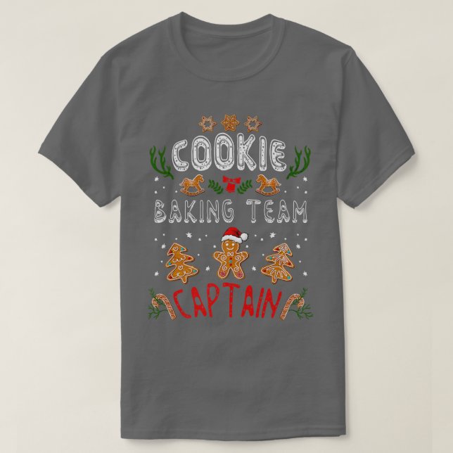 T-shirt Équipe de cuisson des biscuits Capitaine Funny Gin (Design devant)