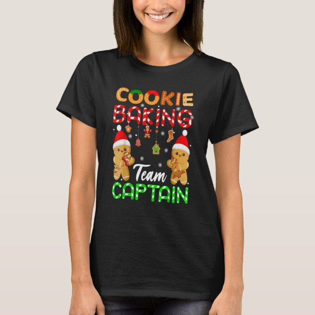 T-shirt Équipe de cuisson des biscuits Capitaine Gingerbre (Devant)