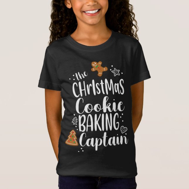T-Shirt Équipe de cuisson des biscuits de Noël Capitaine d (Devant)