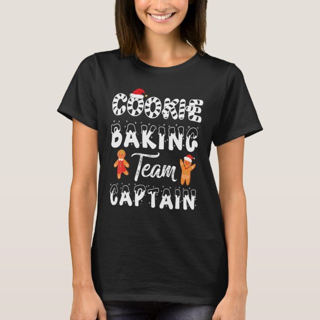 T-shirt Équipe de cuisson des biscuits de Noël Capitaine G (Devant)