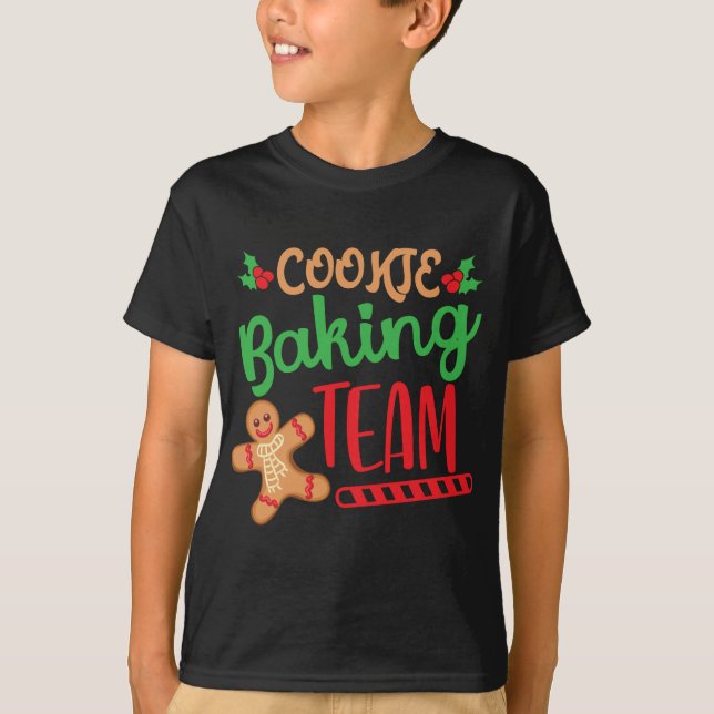 T-shirt Équipe de cuisson des biscuits Escouade de Noël Éq (Devant)