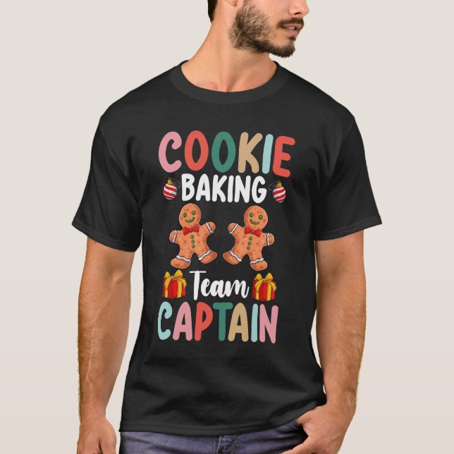 T-shirt Équipe de cuisson des cookies Capitaine Famille No (Devant)