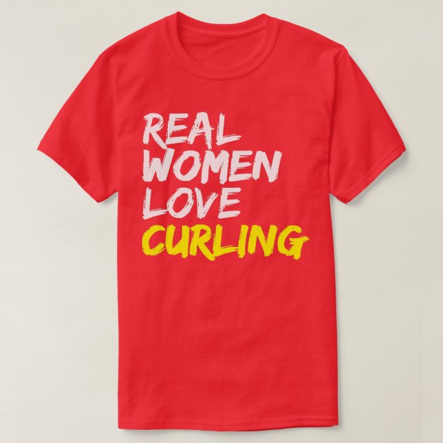 T-shirt Équipe de curling bavaroise Véritable femme Aime l (Design devant)