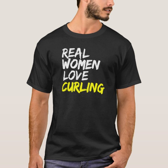T-shirt Équipe de curling bavaroise Véritable femme Aime l (Devant)