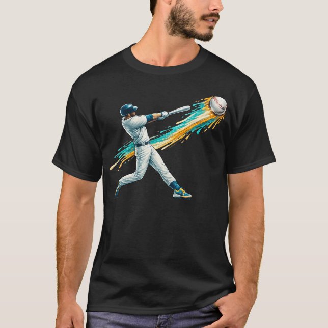 T-shirt Équipe de dégoulinade de baseball pour garçons et  (Devant)
