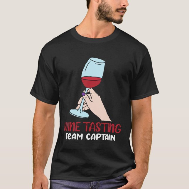 T-shirt Équipe de dégustation de vin Capitaine (Devant)