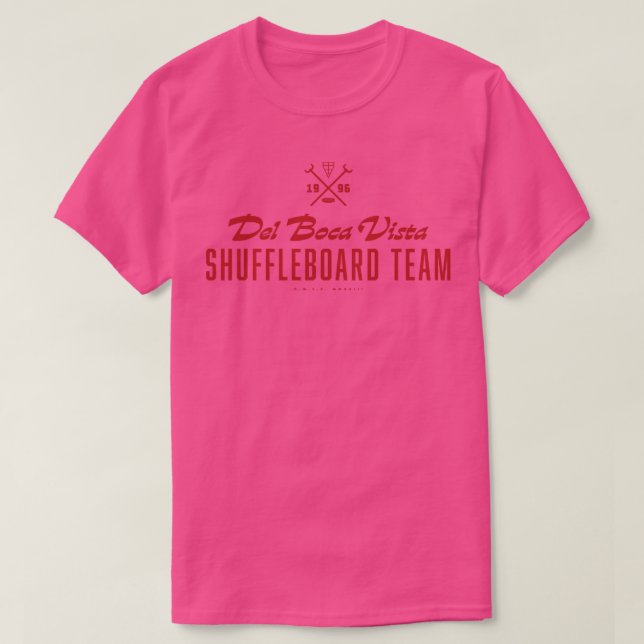 T-shirt Équipe de Del Boca Vista Shuffleboard Rouge (Design devant)