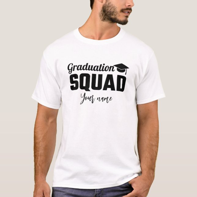 T-shirt Équipe de diplômés personnalisée (Devant)