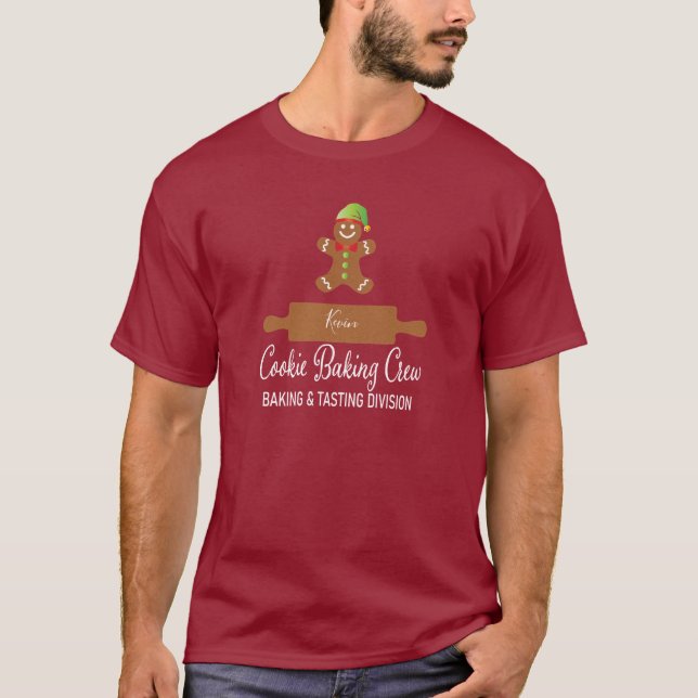 T-shirt Équipe de fabrication de biscuits de fêtes (Devant)