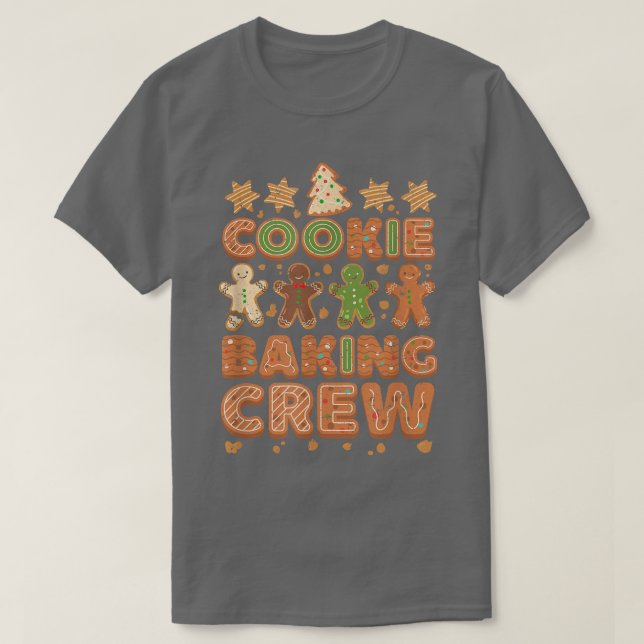 T-shirt Équipe de fabrication de biscuits de Noël en famil (Design devant)