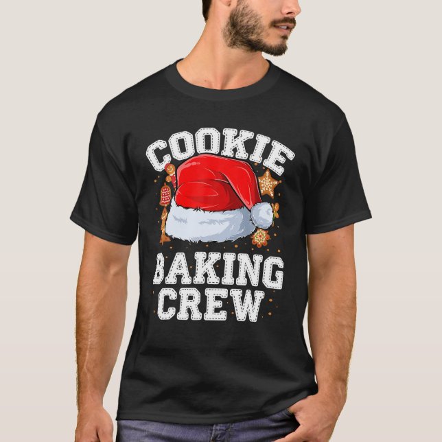 T-shirt Équipe de fabrication de biscuits Père Noël Ginger (Devant)