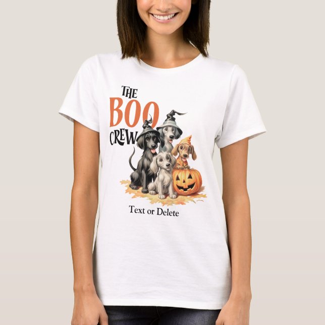 T-shirt Équipe de femmes effrayantes de chiens de Boo d'Ha (Devant)