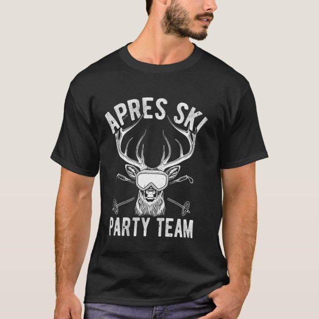 T-shirt Équipe de fête APRES SKI Fête Après-Ski (Devant)