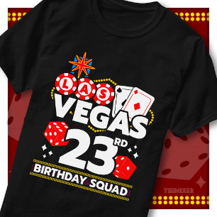 T-shirt Équipe de fête au casino pour les 23 ans de Vegas