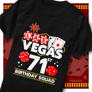 T-shirt Équipe de fête au casino pour les 71 ans de Vegas