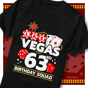 T-shirt Équipe de fête de casino pour les 63 ans de Vegas