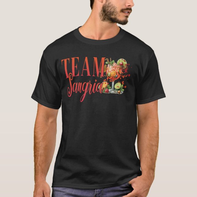 T-shirt Équipe de fête de mariage Cocktail Sangria pour le (Devant)