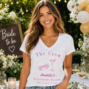 T-shirt Équipe de fête de weekend de demoiselle d'honneur