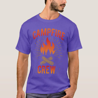 T-shirt Équipe de feu de camp campeur camping vintage