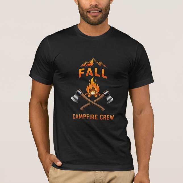 T-shirt Équipe de feu de camp d'automne - Aventure de camp (Devant)
