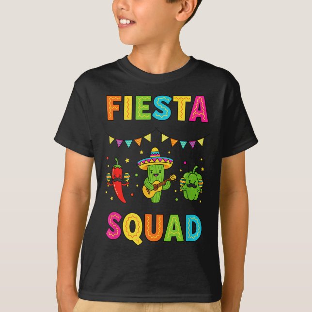 T-shirt Équipe de fiesta cactus mignon piment poivron doux (Devant)