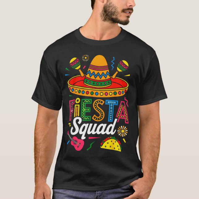 T-shirt équipe de fiesta drôle cinco de mayo allons fiesta (Devant)