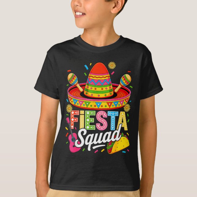 T-shirt Équipe de fiesta drôle cinco de mayo allons fiesta (Devant)