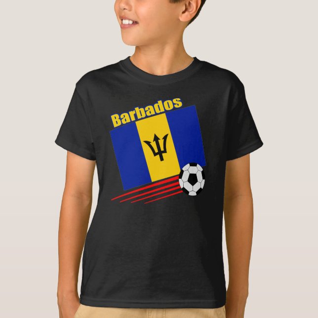 T-shirt Équipe de football des Barbade (Devant)