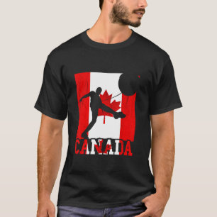 T-shirt Équipe de football Maple Leaf Canada Drapeau canad
