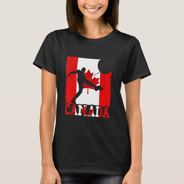 T-shirt Équipe de football Maple Leaf Canada Drapeau canad (Devant)