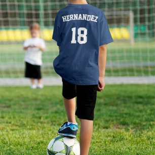 T-shirt Équipe de football, Nom du joueur et Numéro Jersey