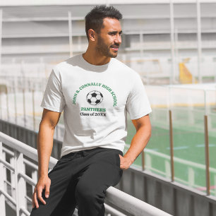 T-shirt Équipe de football personnalisée du lycée vert