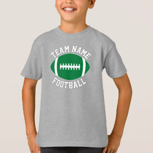 T-shirt Équipe de football vert Nom, joueur et nombre Spor