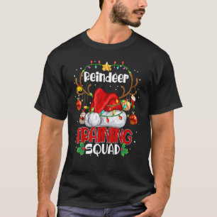 T-shirt Équipe de formation de renne courant de Noël Squad