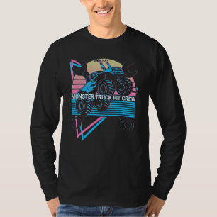 T-shirt Équipe de fosse de Monster Truck Rétro Monster Tru