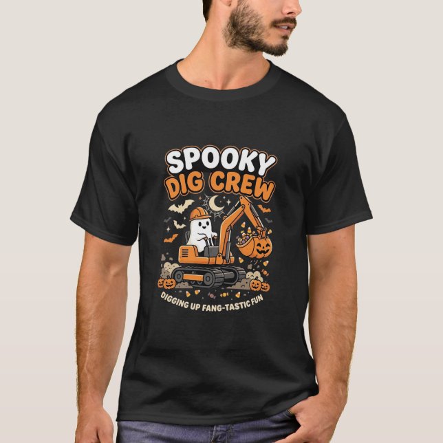 T-shirt Équipe de fouille hantée d'Halloween (Devant)