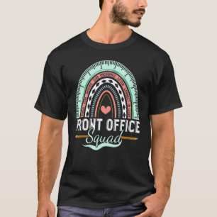 T-shirt Équipe de front office professeur d'école Rainbow