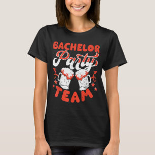 T-shirt Équipe de garçon de bachelor ami du marié Mariage