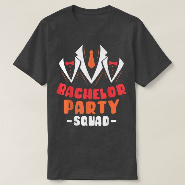 T-shirt Équipe de garçon de bachelor mariée  (Design devant)