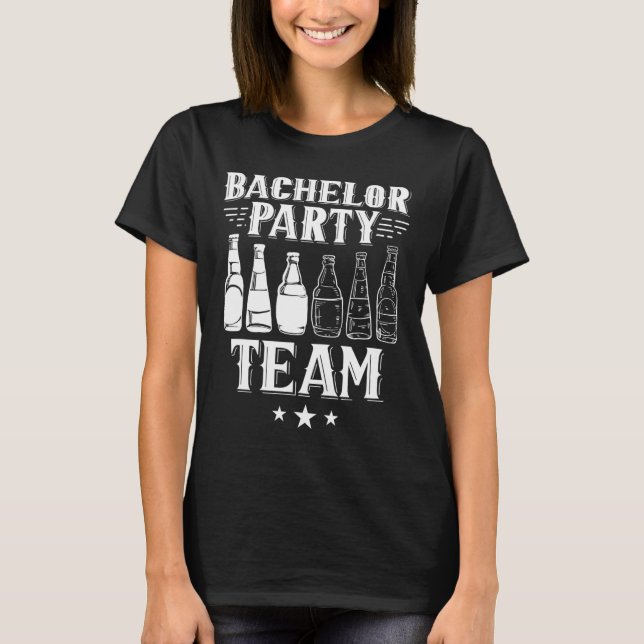 T-shirt Équipe de garçon de bachelor mariée 1  (Devant)
