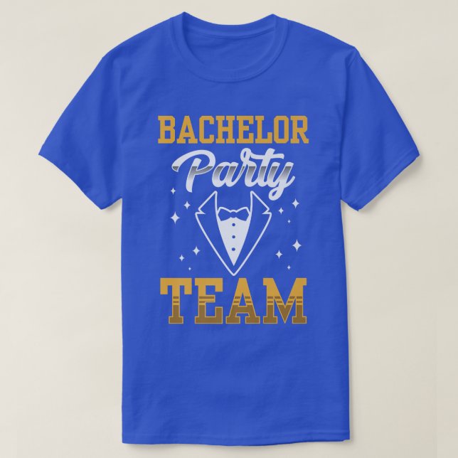 T-shirt Équipe de garçon de mariée de fête de célibataire1 (Design devant)