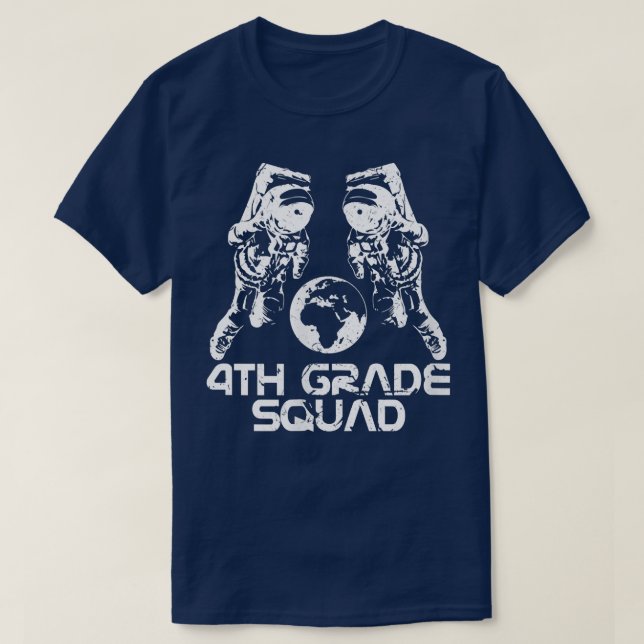 T-shirt Équipe de garçons de 4e année de retour à l'école  (Design devant)