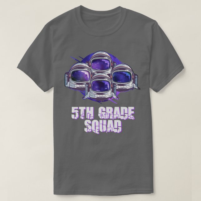 T-shirt Équipe de garçons de 5e année de retour à l'école  (Design devant)