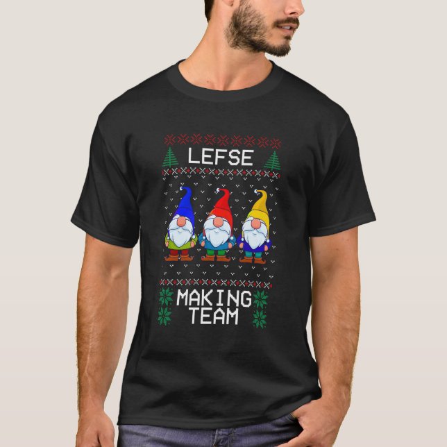 T-shirt Équipe de gauche Nordic Christmas Tomte Gnome Xma (Devant)